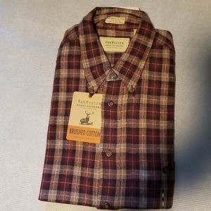 Mens Van Heusen Flannel Brushed Cotton Shirt